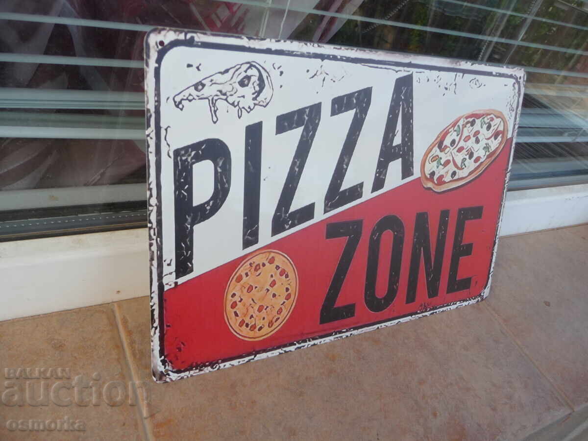 Аукцион Метална табела храна зона продава цяла на парче вкусна хубав Аукцион Метална табела храна зона продава цяла на парче вкусна хубав