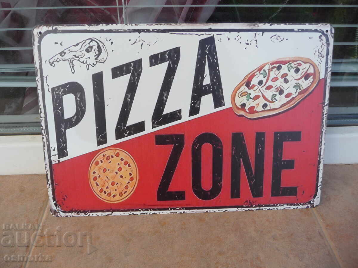 Метална табела храна зона продава цяла на парче вкусна хубав Метална табела храна зона продава цяла на парче вкусна хубав