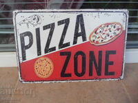 Placă metalică zonă de mâncare de vânzare bucată delicioasă întreagă gustoasă