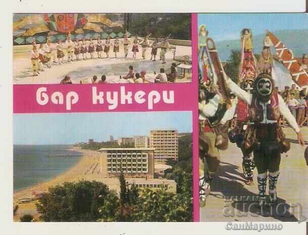 Картичка  България  Варна  Златни пясъци Бар "Кукери" 2*