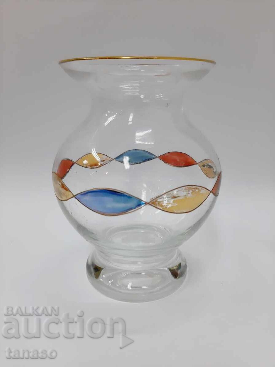 Малка стъклена ваза, прозрачно стъкло(2.2)