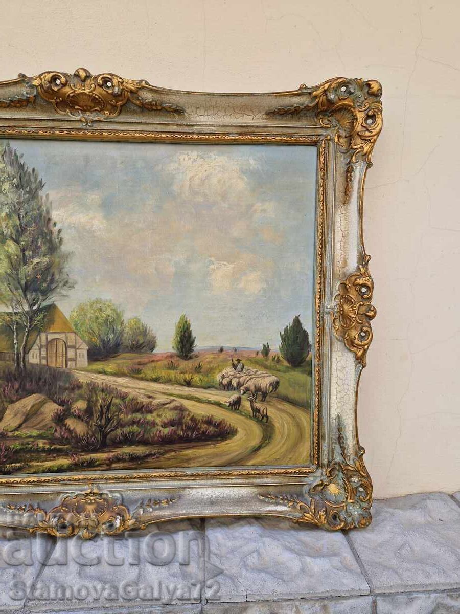 Παράδοση Μοναδικός αντίκα πίνακας Βελγικής ζωγραφικής, λάδι σε καμβά