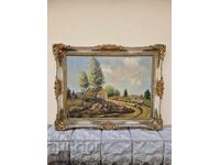 Μοναδικός αντίκα πίνακας Βελγικής ζωγραφικής, λάδι σε καμβά