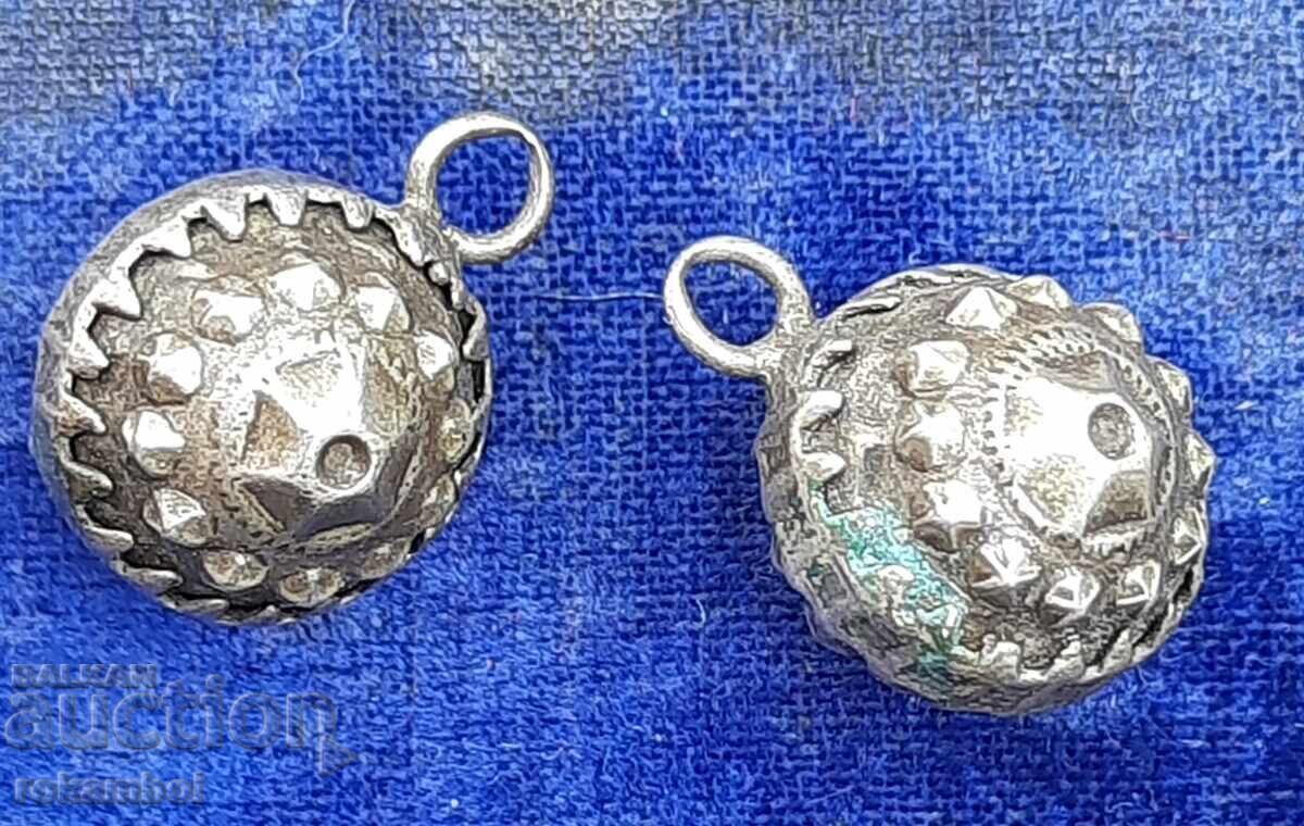 Auction  Two silver ethnographic beads for a belt, rosary