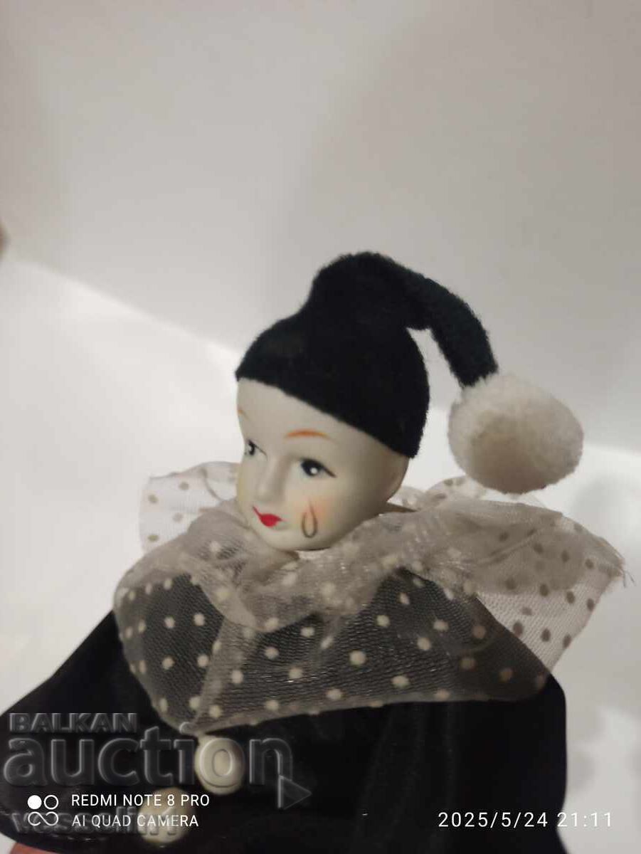 Delivery of Handmade Porcelain Venetian Harlequin Doll