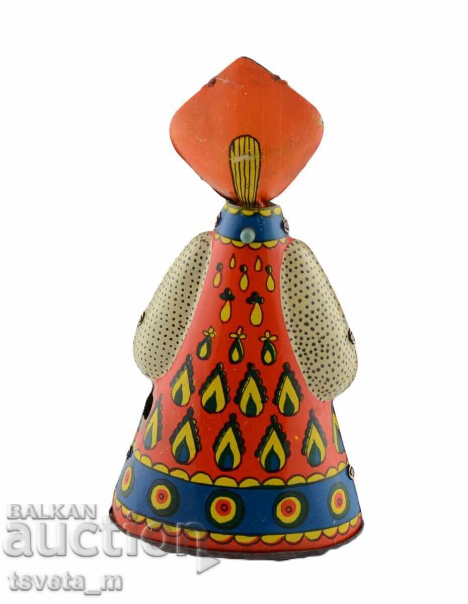 Licitație Păpușă metalică / din tablă, cu mecanism, URSS, jucării pentru copii Licitație Păpușă metalică / din tablă, cu mecanism, URSS, jucării pentru copii