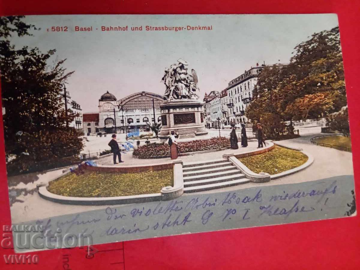 Old postcard from 1912, Basel