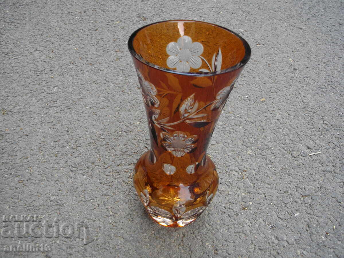 VASE CRYSTAL BOHEMIA