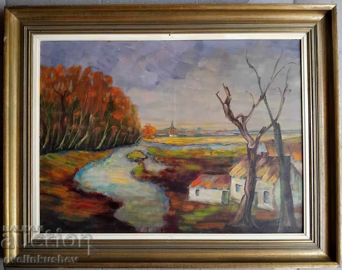 Аукцион Голяма маслена картина 80х60 / 98х78