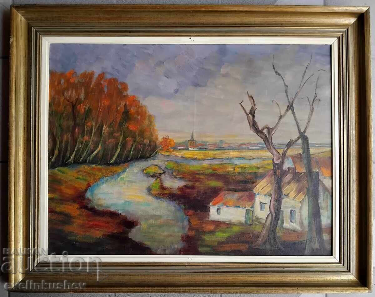 Μεγάλος ελαιογραφικός πίνακας 80x60 / 98x78 Μεγάλος ελαιογραφικός πίνακας 80x60 / 98x78