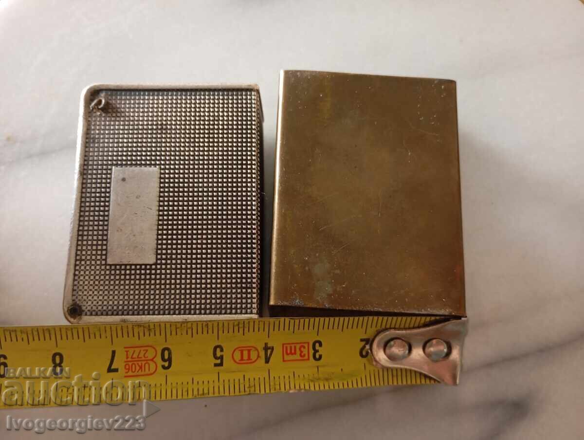 Auction  Set of hardware for a matchbox and ashtray