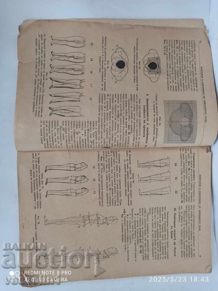 Книга от царско време крояческо ръководство 1937 - 7