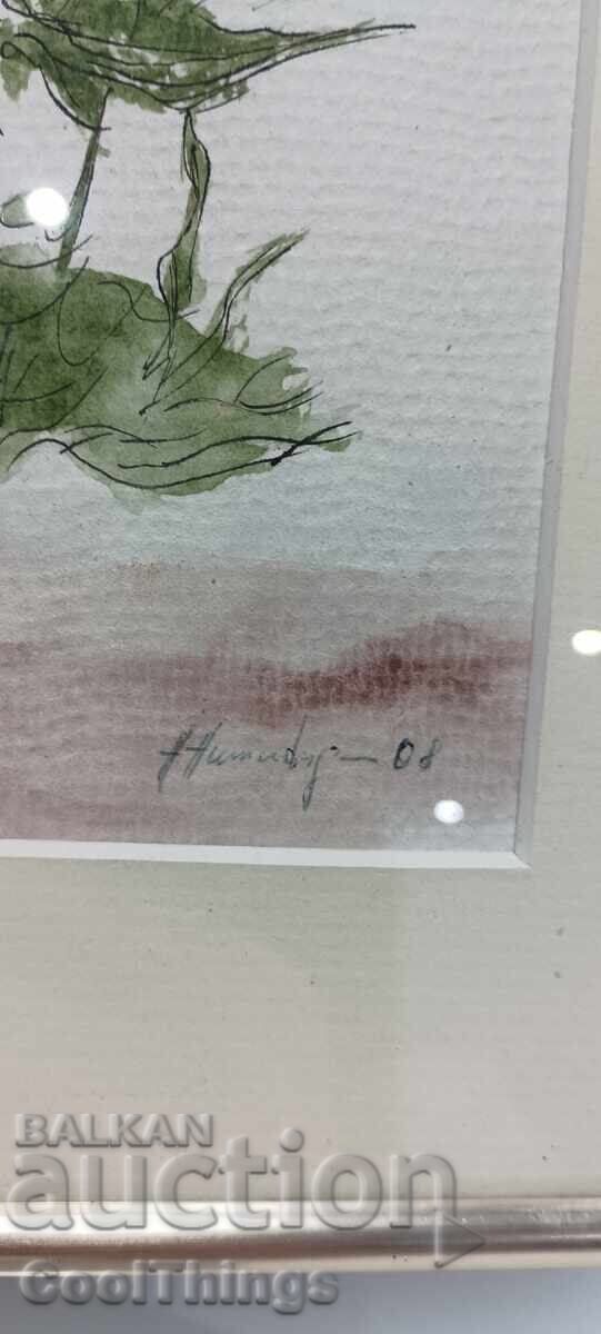 Δημοπρασία Υπογεγραμμένος πίνακας, γυάλινο πλαίσιο Δημοπρασία Υπογεγραμμένος πίνακας, γυάλινο πλαίσιο