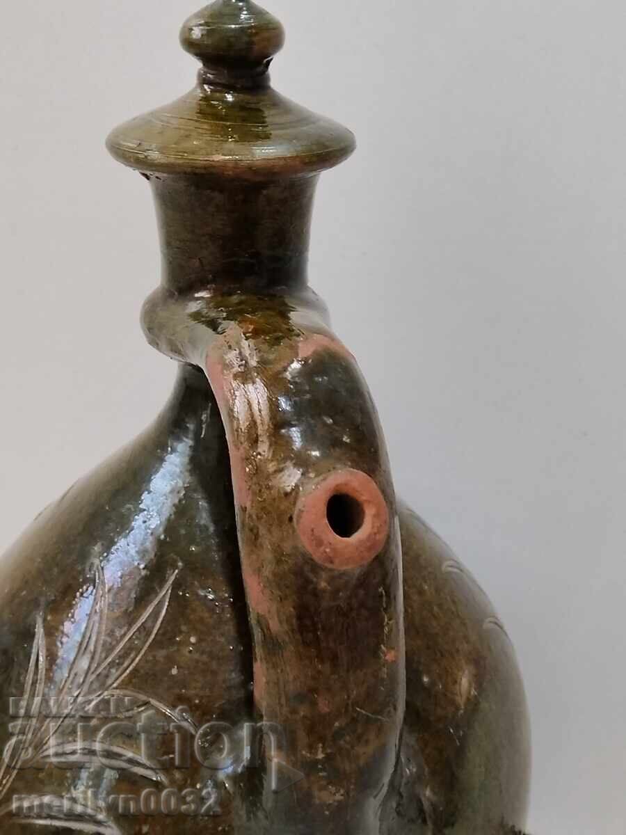 Παλιά στάμνα γεμίζει από κάτω κεραμική κροντήρ Μοναδικό - 6