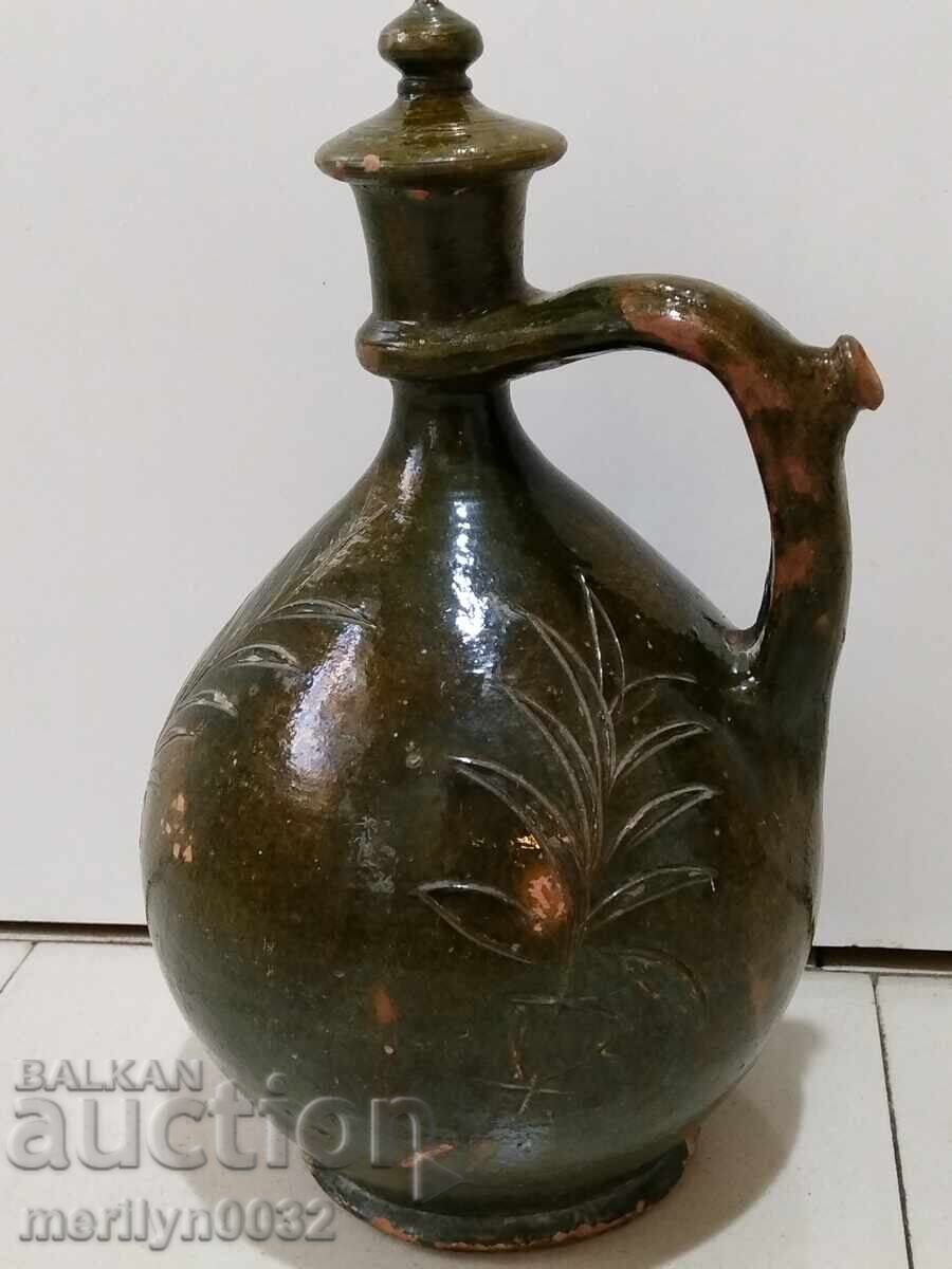 Παλιά στάμνα γεμίζει από κάτω κεραμική κροντήρ Μοναδικό