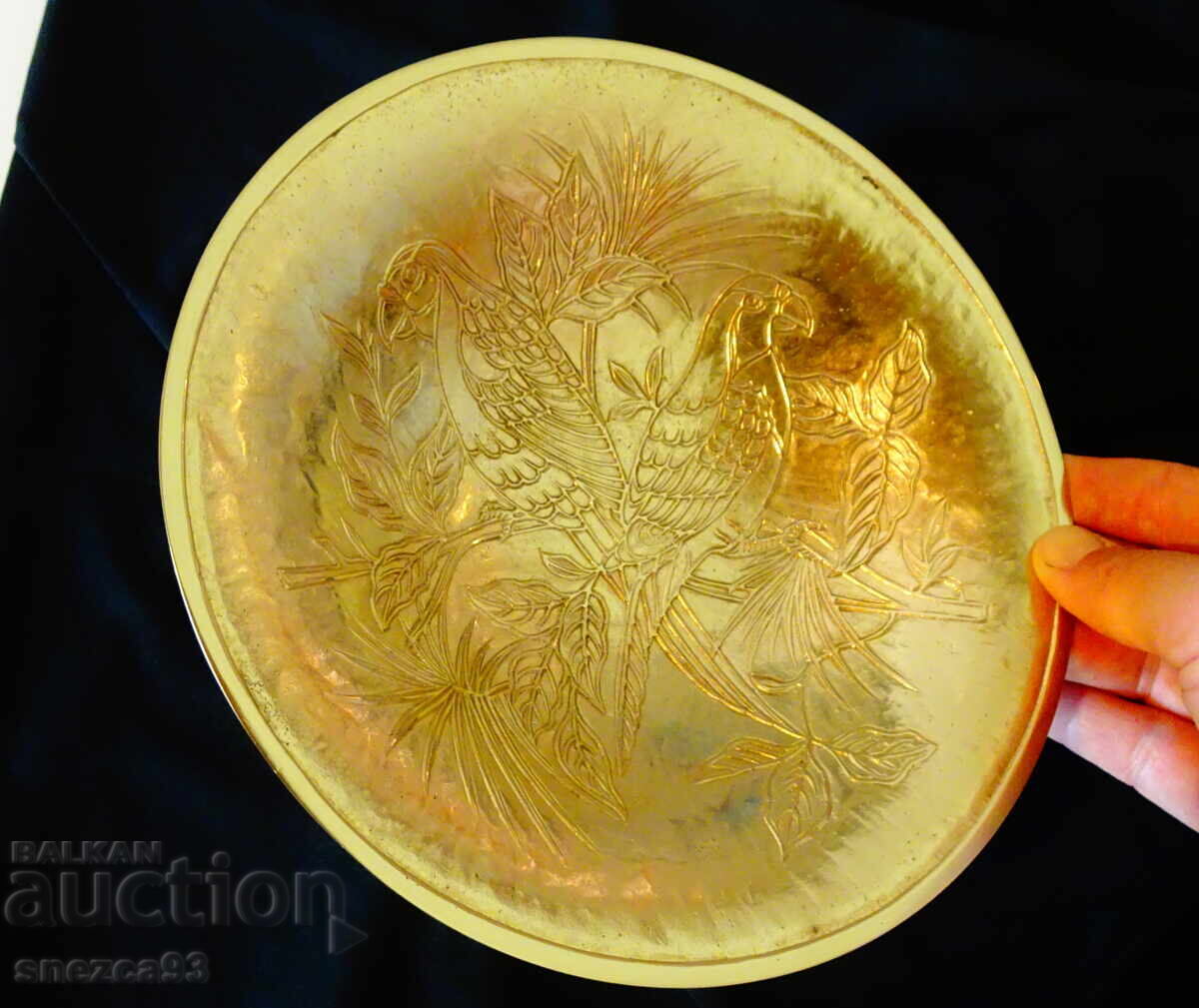 Ψηλή χάλκινη φρουτιέρα με παπαγάλους 430 γρ - 6 Ψηλή χάλκινη φρουτιέρα με παπαγάλους 430 γρ - 6