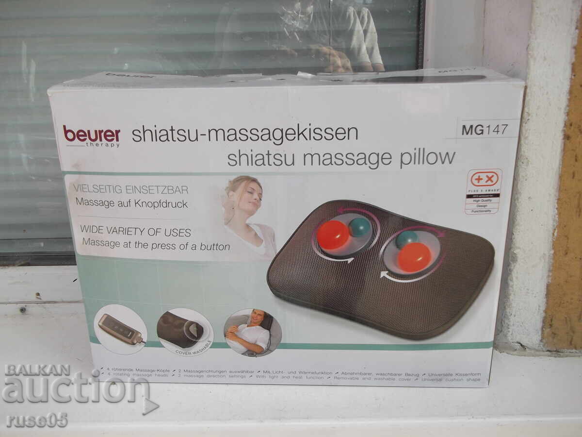 Μασάζ Pillow "beurer MG 147 Shiatsu" καινούργιο λειτουργικό