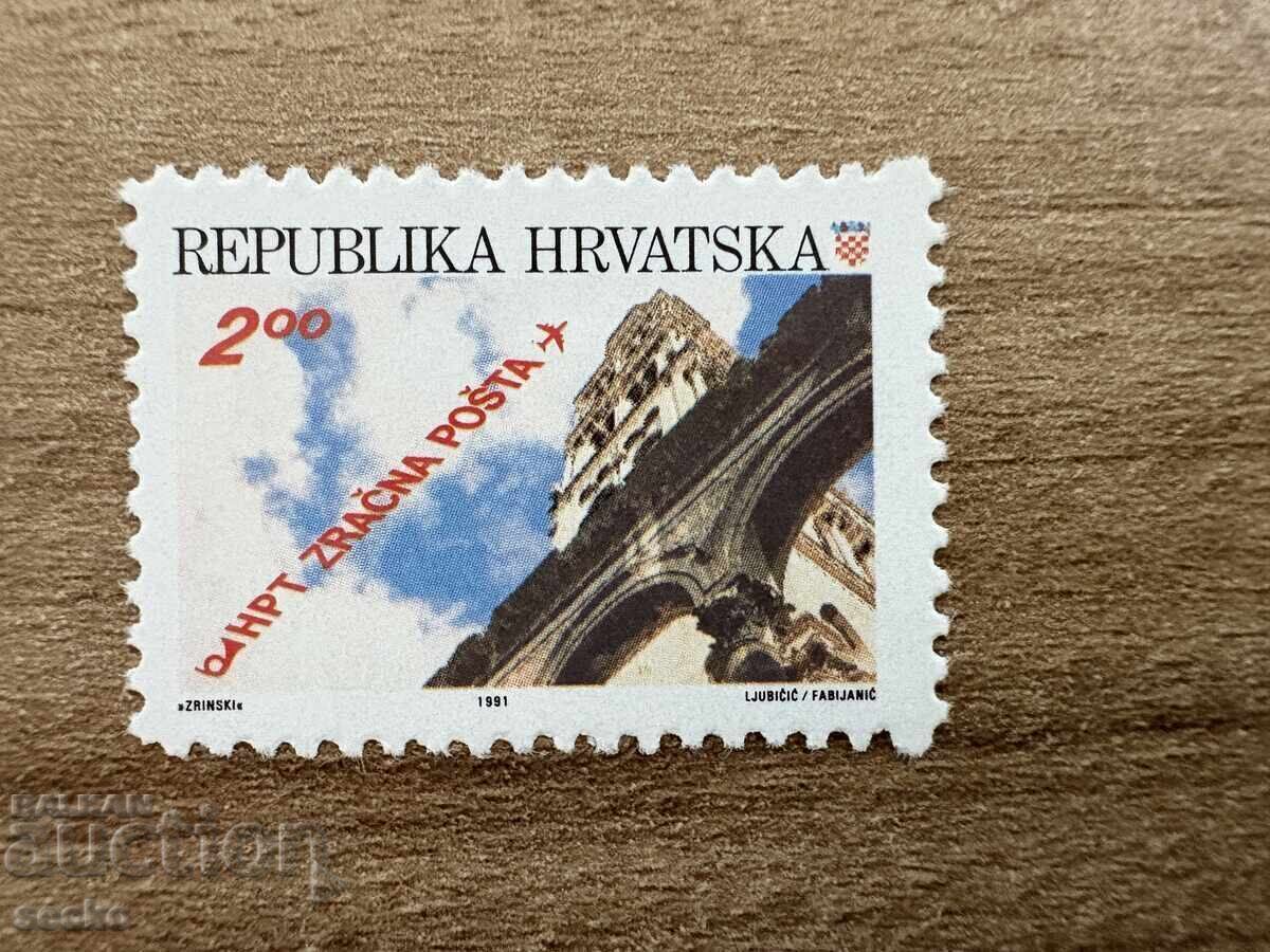 Κροατία - Αεροπορική διαδρομή Ζάγκρεμπ .... (1991) MNH