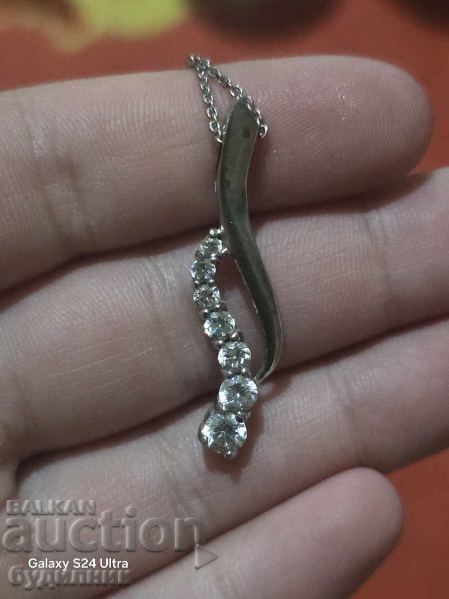 Silver chain with pendant. 46cm. I'm listing over 100 auctions with price 24.99 BGN | € 12.78 Silver chain with pendant. 46cm. I'm listing over 100 auctions with price 24.99 BGN | € 12.78