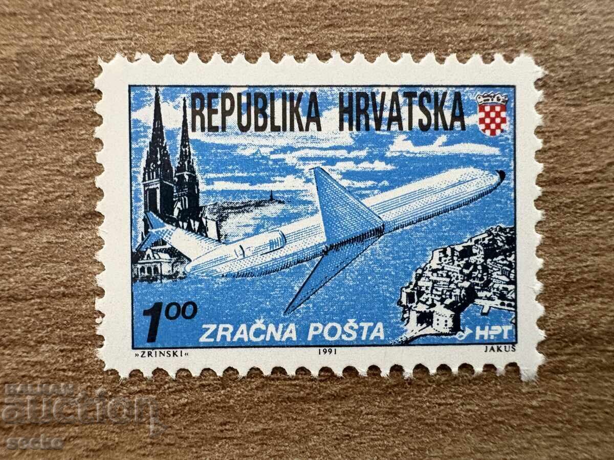 Croatia - Airmail route Zagreb .... (1991) MNH
