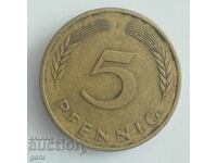 5 Pfennig Germany 1979 each