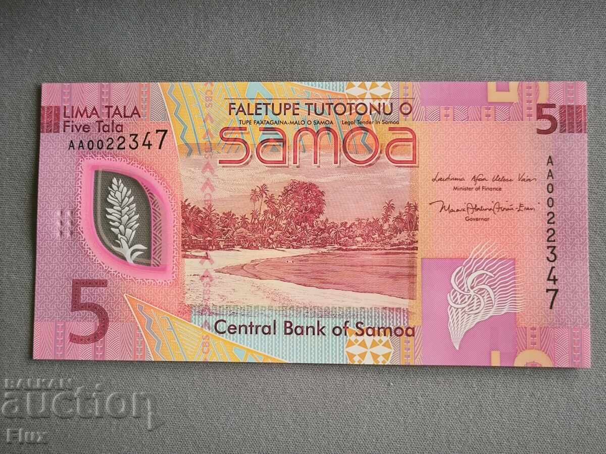 Banknote - Samoa - 5 tala UNC | 2023