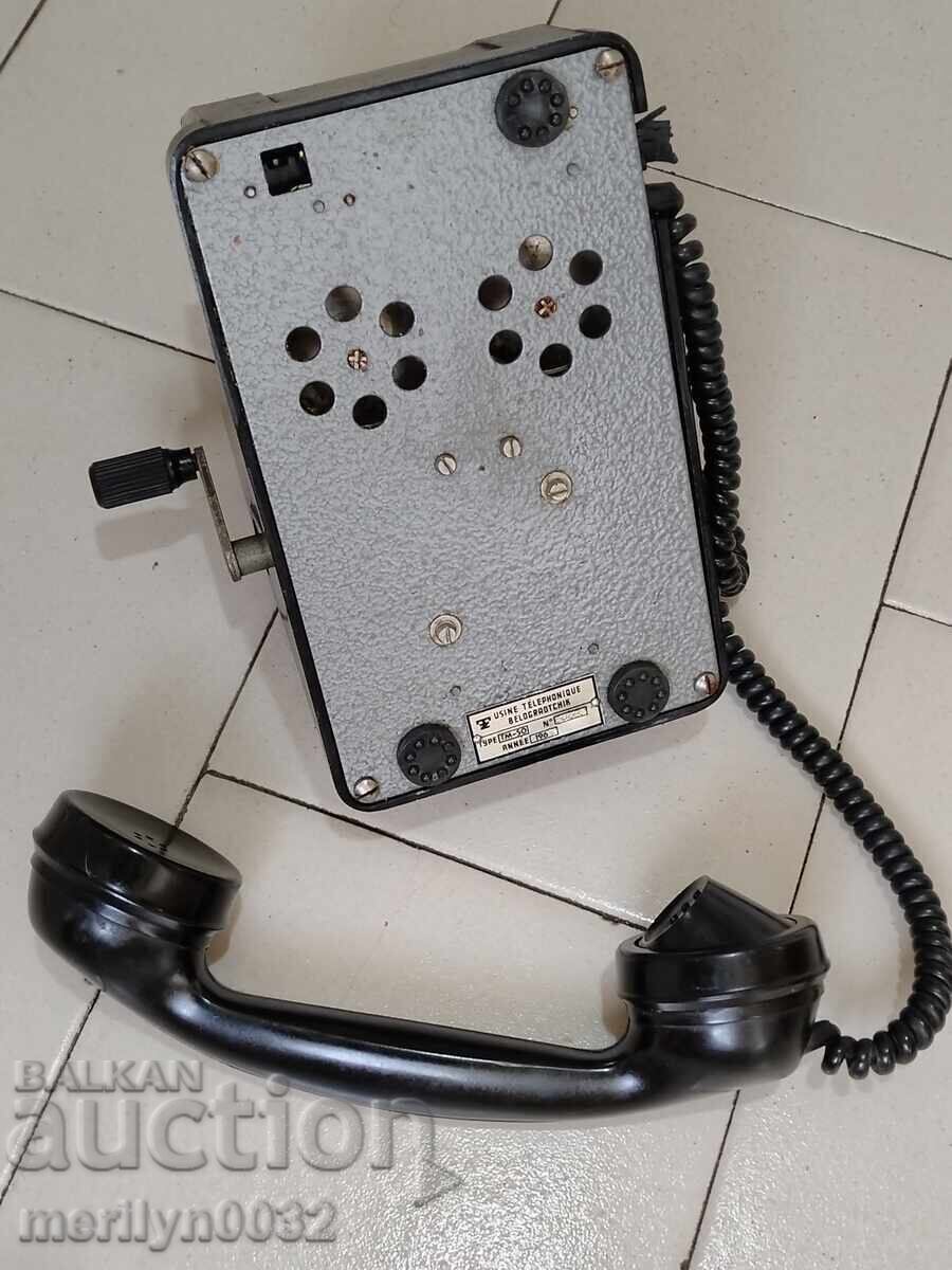 Auction  Bulgarian phone, local battery, 1961, Belogradchik apparatus