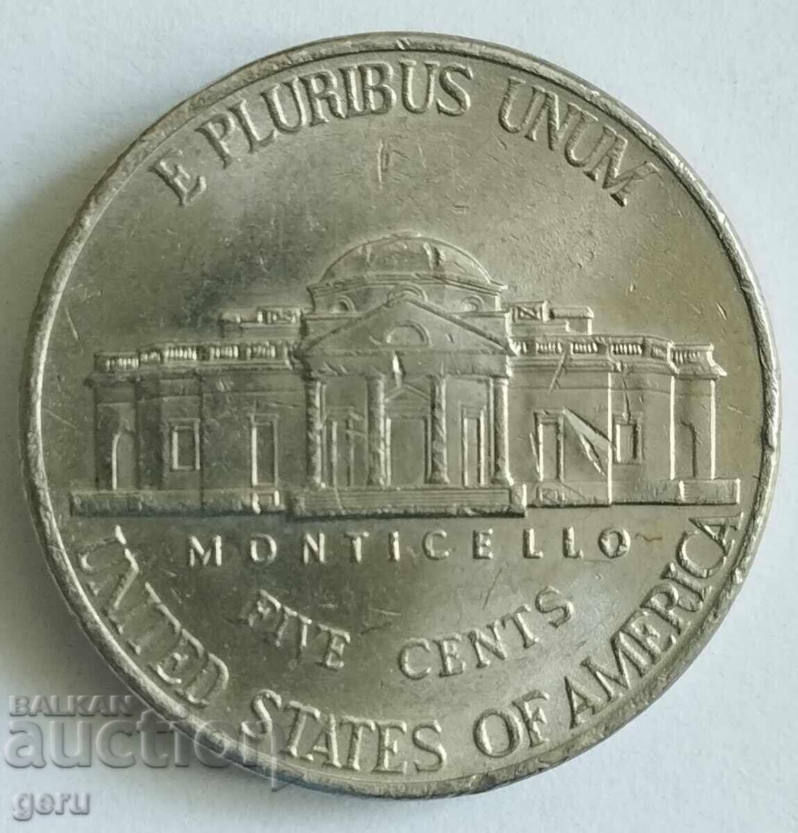 5 σεντ ΗΠΑ 1999 jf5 με τιμή 0.40 BGN | € 0.20 5 σεντ ΗΠΑ 1999 jf5 με τιμή 0.40 BGN | € 0.20