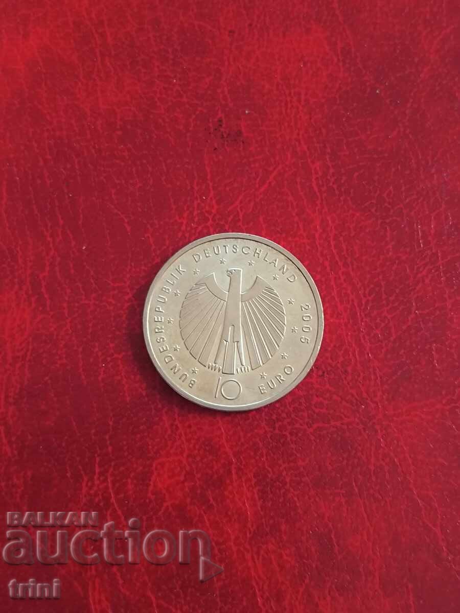Γερμανία 10 ευρώ 2005 Παγκόσμιο Κύπελλο Ποδοσφαίρου 2006 με τιμή 60.00 BGN | € 30.68