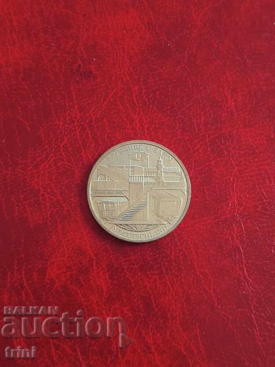 Germania 10 euro 2002 100 g. Metroul din Berlin Germania 10 euro 2002 100 g. Metroul din Berlin
