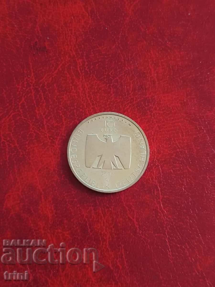 Германия 10 евро 2002 50 г. Немска телевизия с цена 55.00 лв. | € 28.12