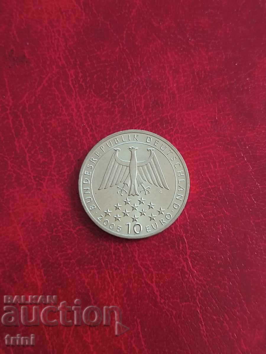 Γερμανία 10 ευρώ 2005 Φρειδερίκος Σίλλερ με τιμή 55.00 BGN | € 28.12