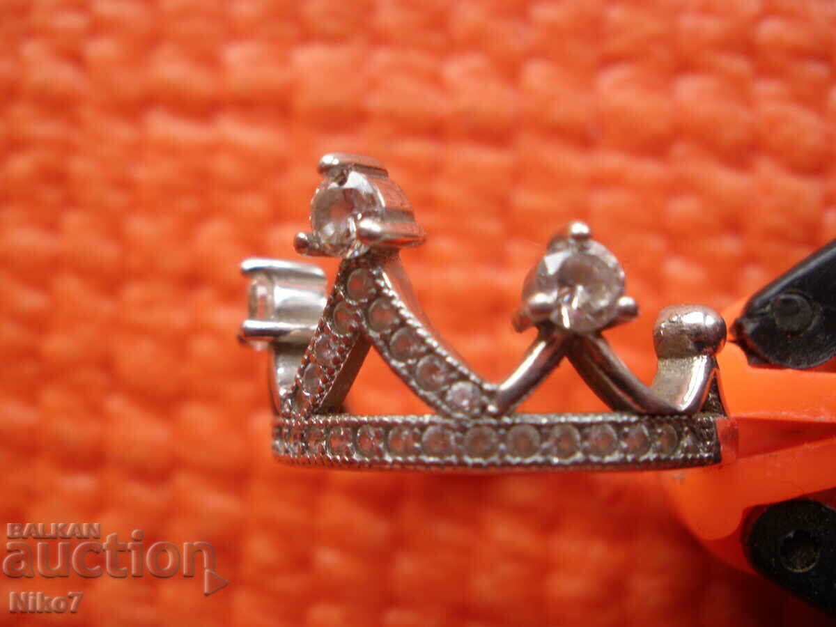 Παράδοση Ασημί, ενδιαφέρον, αντίκα, δαχτυλίδι - "Royal Crown"