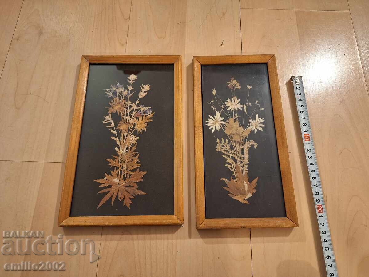 Χειροποίητα έργα από αποξηραμένα φυτά ρετρό σοσιαλισμός