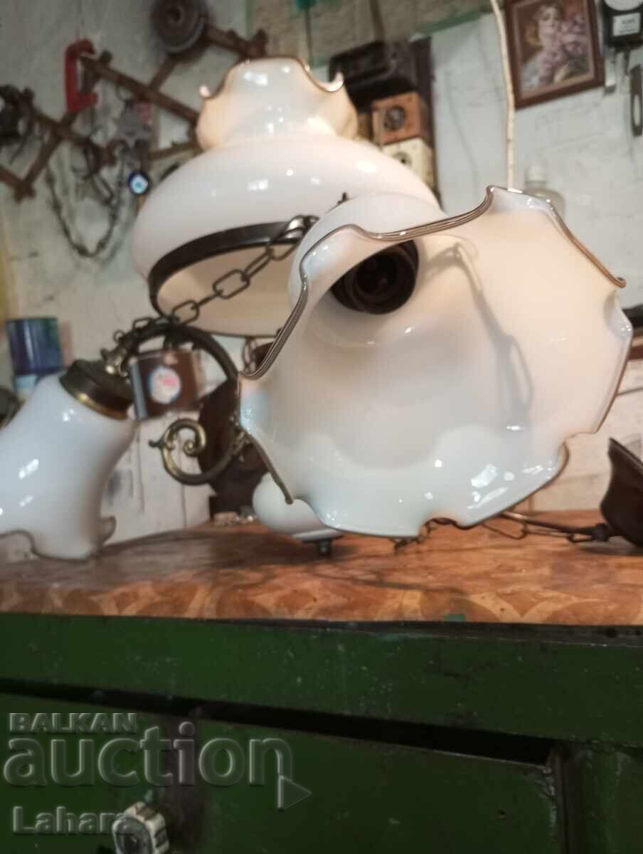 Large Antique Retro Bronze Chandelier - 6