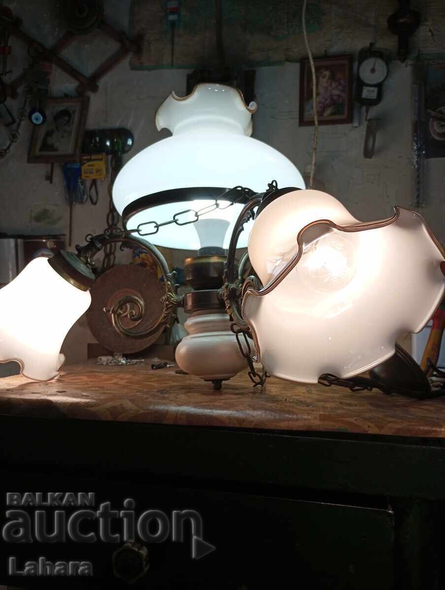 Large Antique Retro Bronze Chandelier - 7