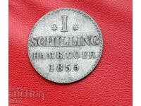 Germany - Hamburg - 1 Schilling 1855 - Silver