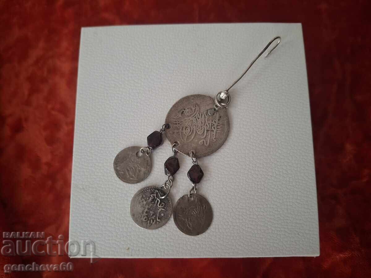 Revival-era jewelry, trembling brooch with coins - 5