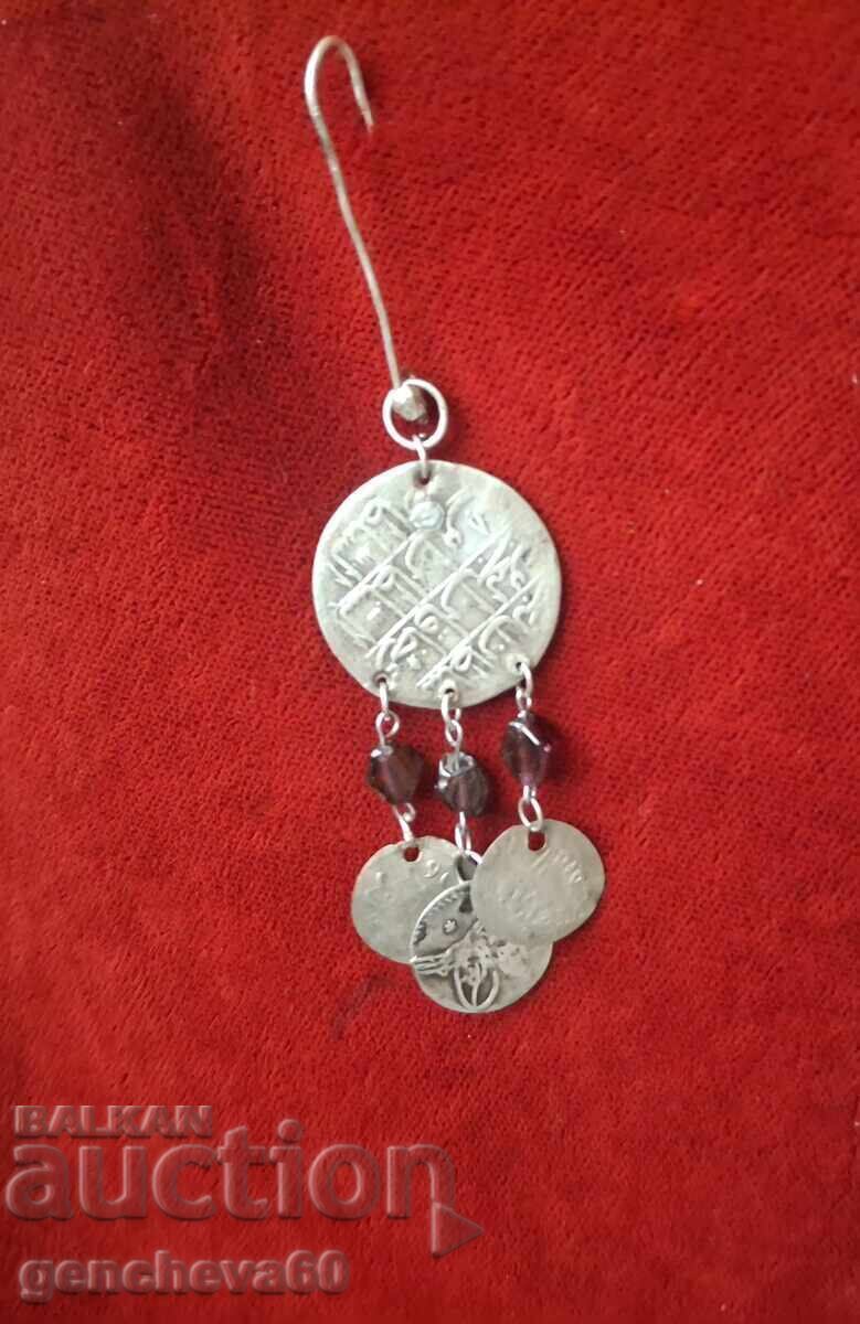 Възрожденск трепка забодка със сребърни акчета - 6