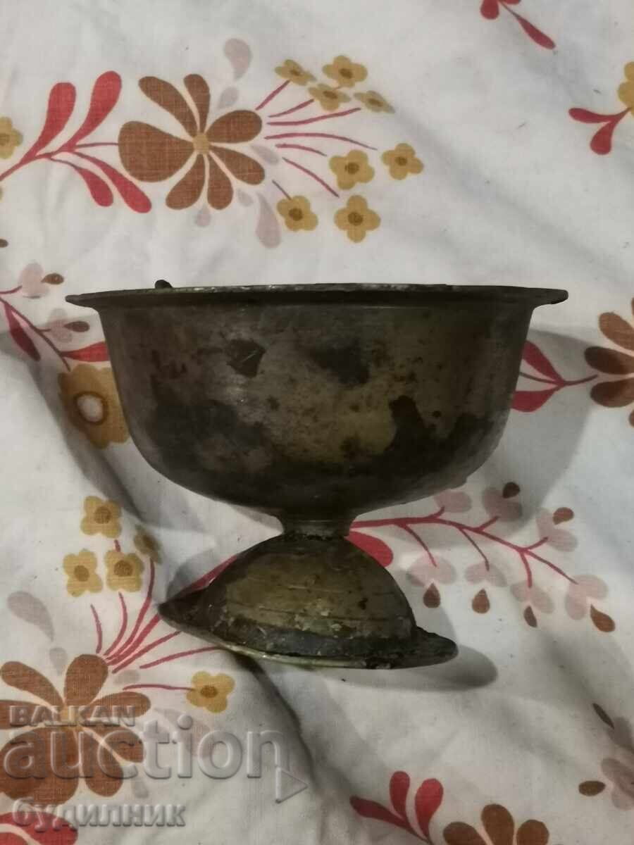 Bronze oil lamp BZTs. Dimensions in photos. I'm listing over 100 - 5