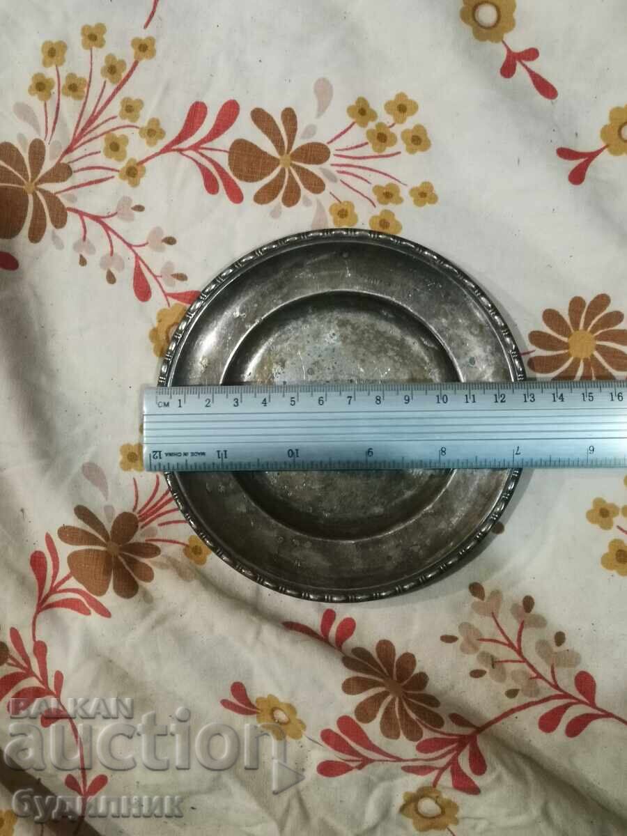 Farfurie argintată BZȚ. Dimensiuni în fotografii. Vând peste 100