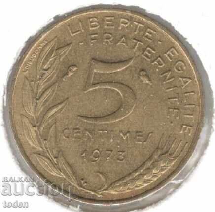 France-5 Centimes-1973-KM# 933