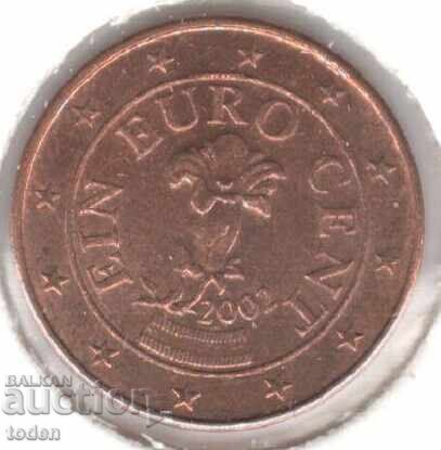 Austria - 1 Cent Euro - 2002 - KM# 3082 Austria - 1 Cent Euro - 2002 - KM# 3082