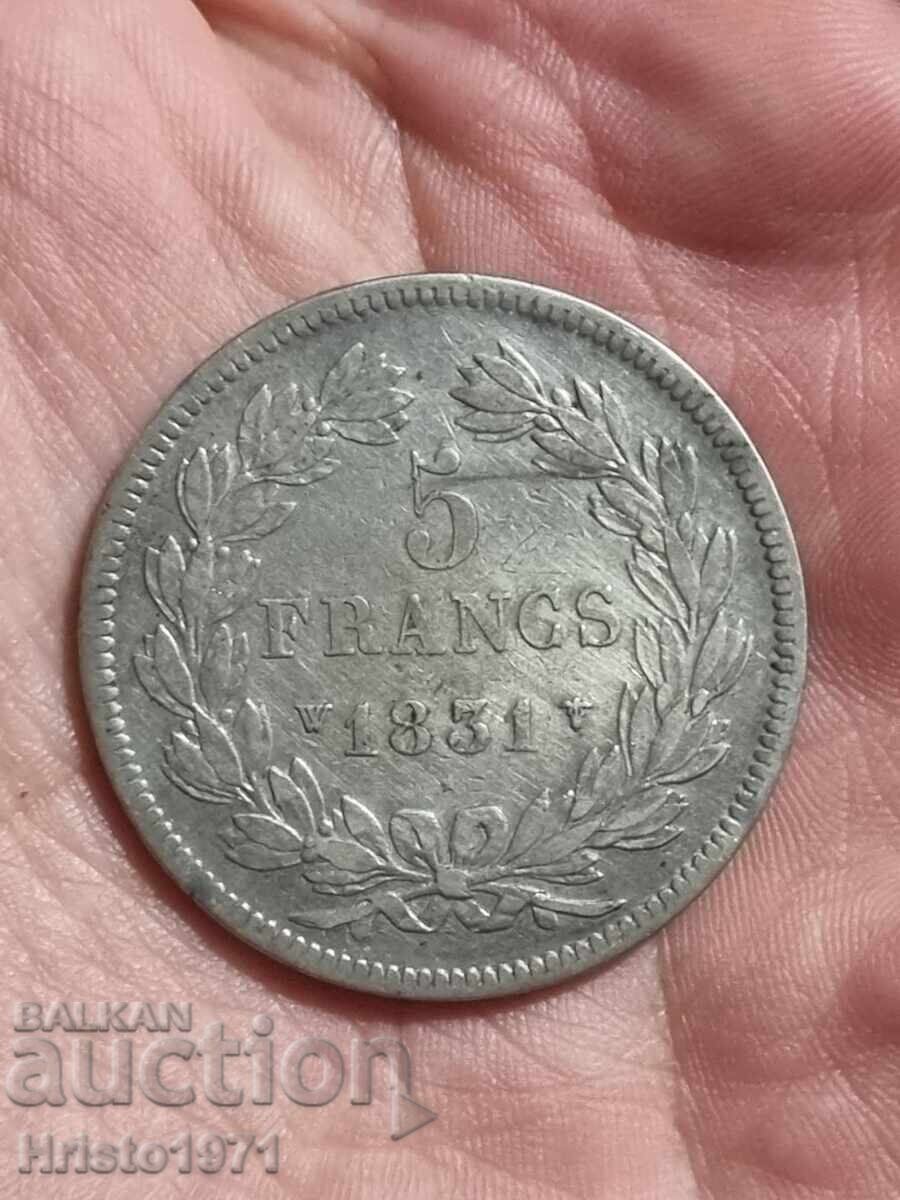 5 франка 1831 w