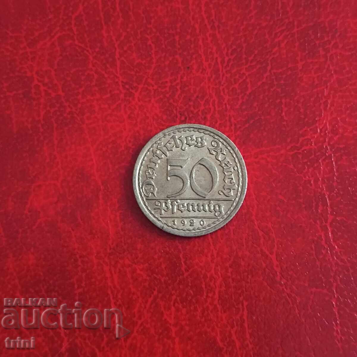 Germany 50 Pfennig 1920 'F' - Stuttgart Germany 50 Pfennig 1920 'F' - Stuttgart