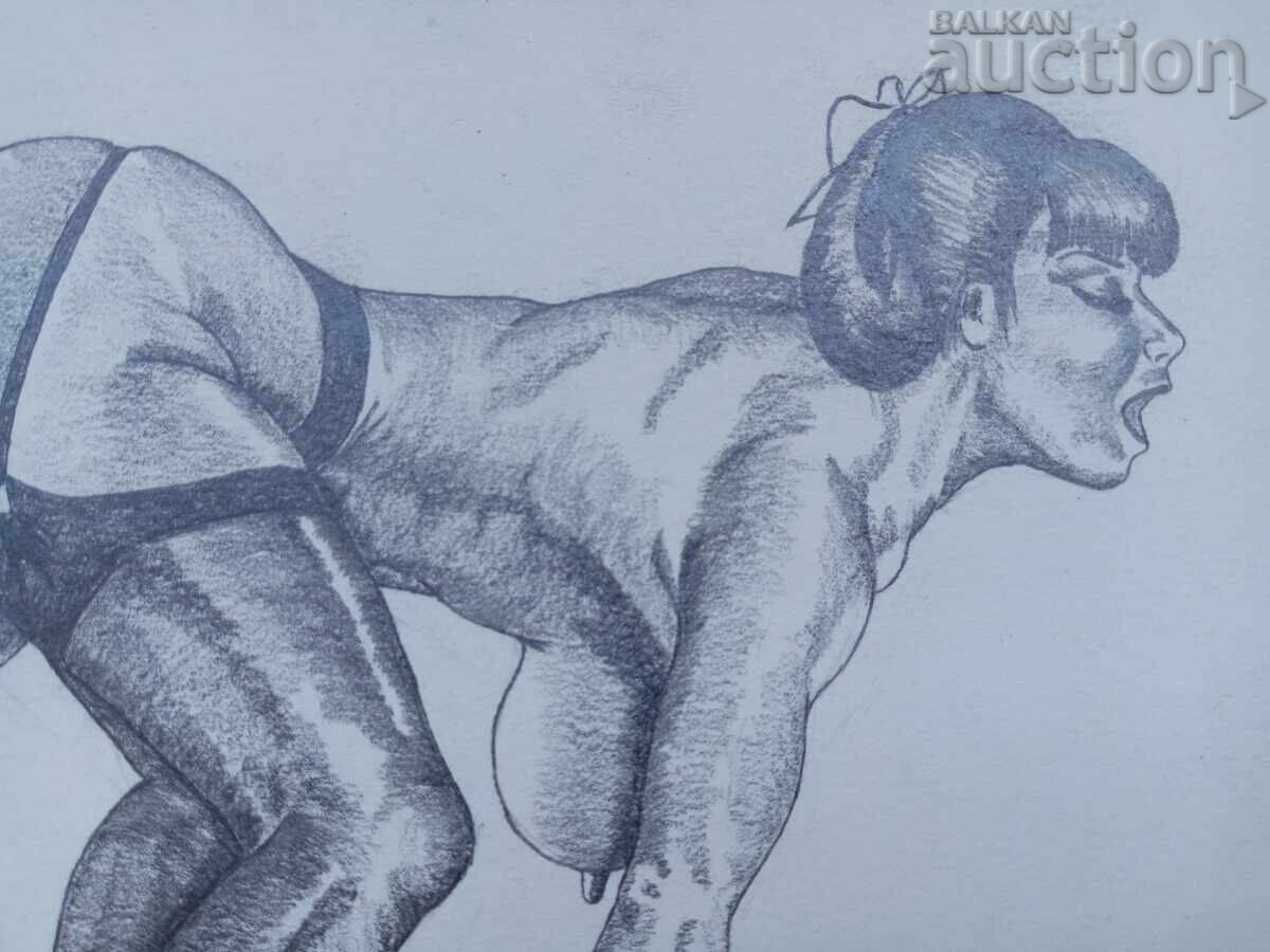 Доставка на ретро графика голо тяло еротика