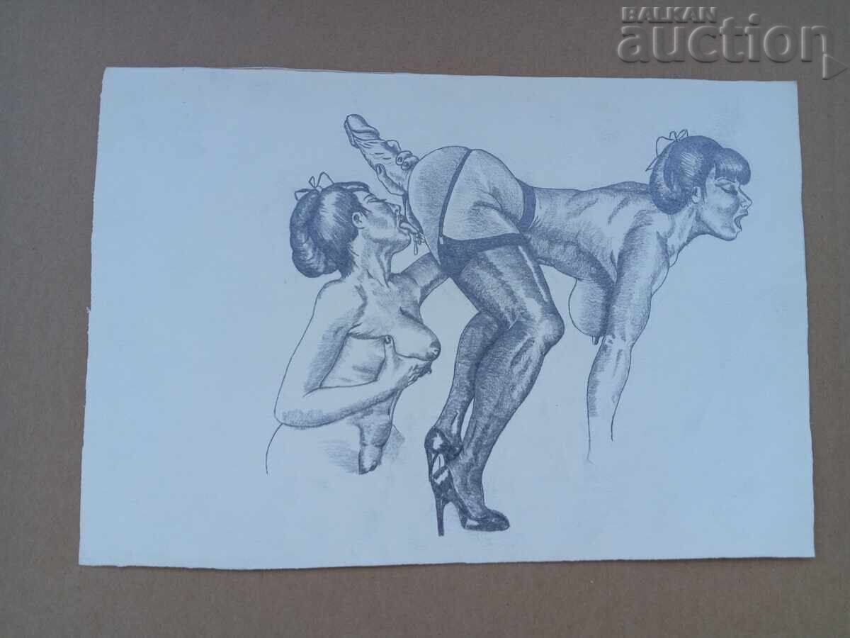 ретро графика голо тяло еротика