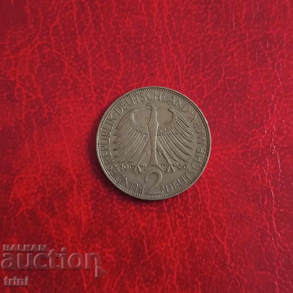 Γερμανία 2 μάρκα 1966 Μαξ Πλανκ 'D' - Μόναχο Γερμανία 2 μάρκα 1966 Μαξ Πλανκ 'D' - Μόναχο