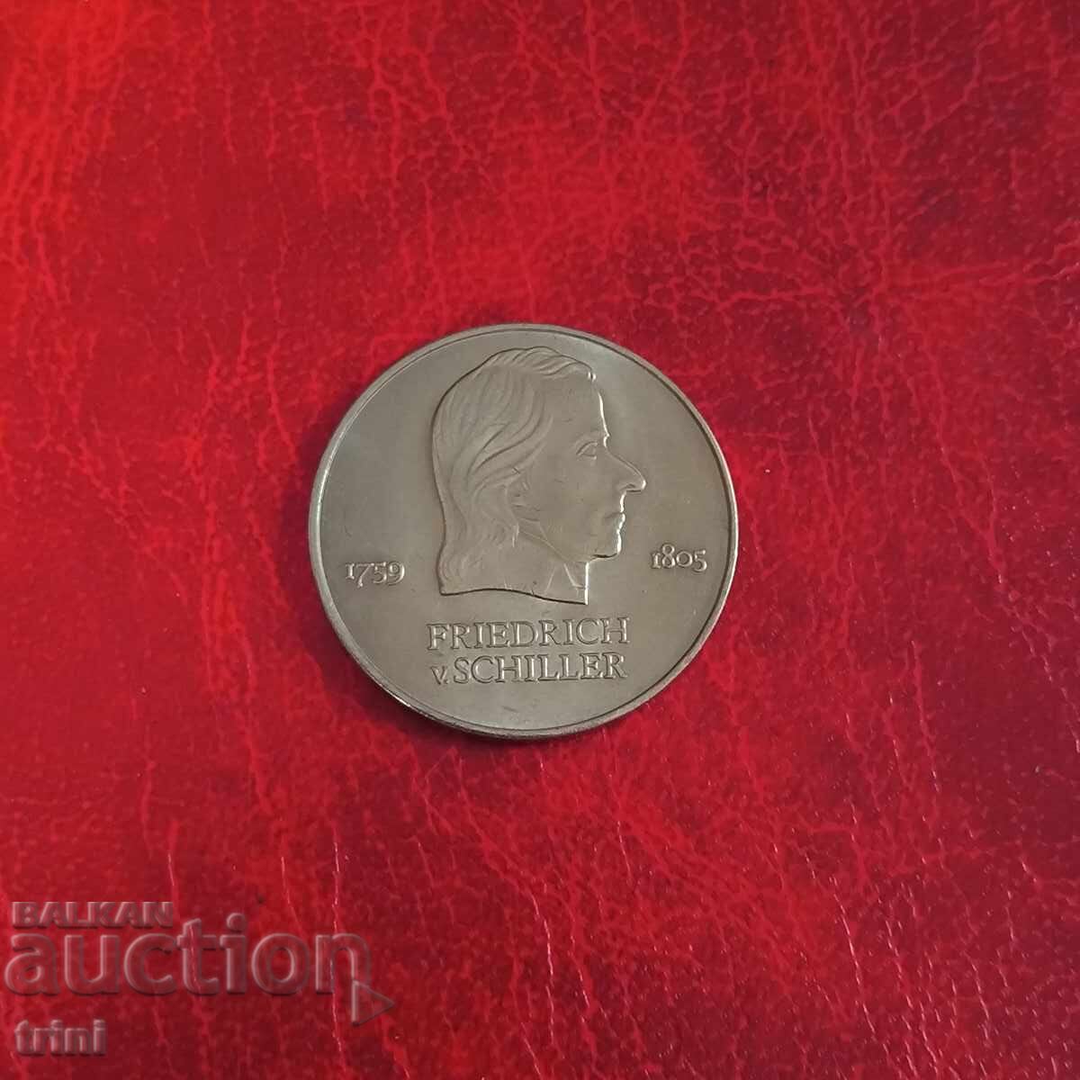 Germany - GDR 20 Mark 1972 Friedrich Schiller