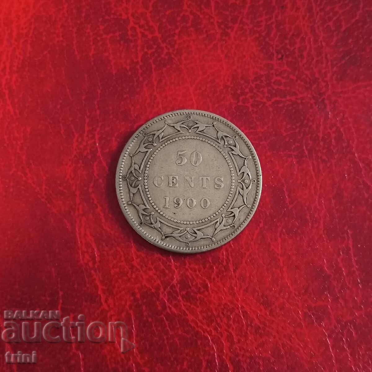 Νιουφάουντλαντ 50 σεντ 1900 Νιουφάουντλαντ 50 σεντ 1900